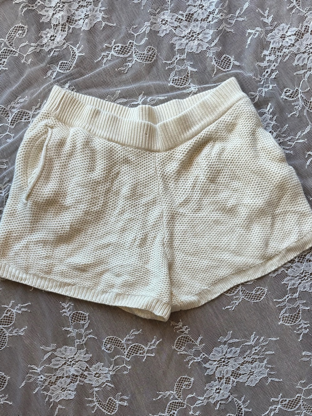 Victoria's Secret Cream Knit Lounge Shorts